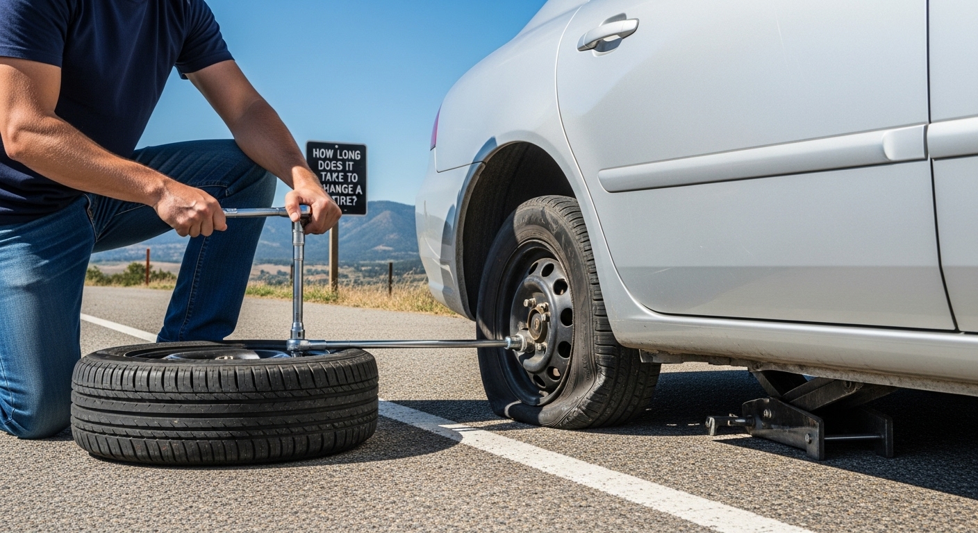 how long does it take to change a tire​