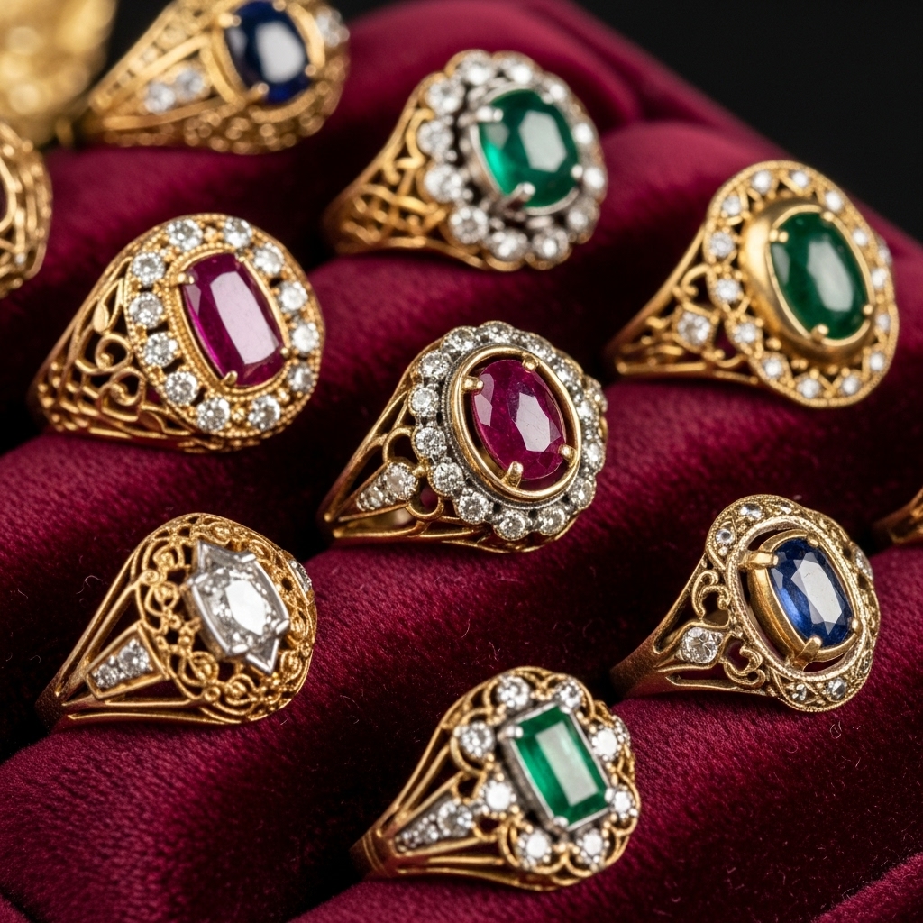 vintage gold rings